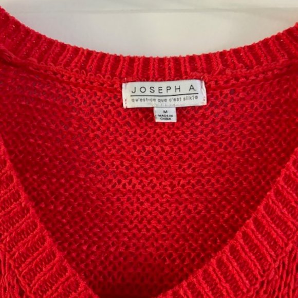 Joseph A Open Knit V-Neck Women's Sweater, Medium - Picture 2 of 4